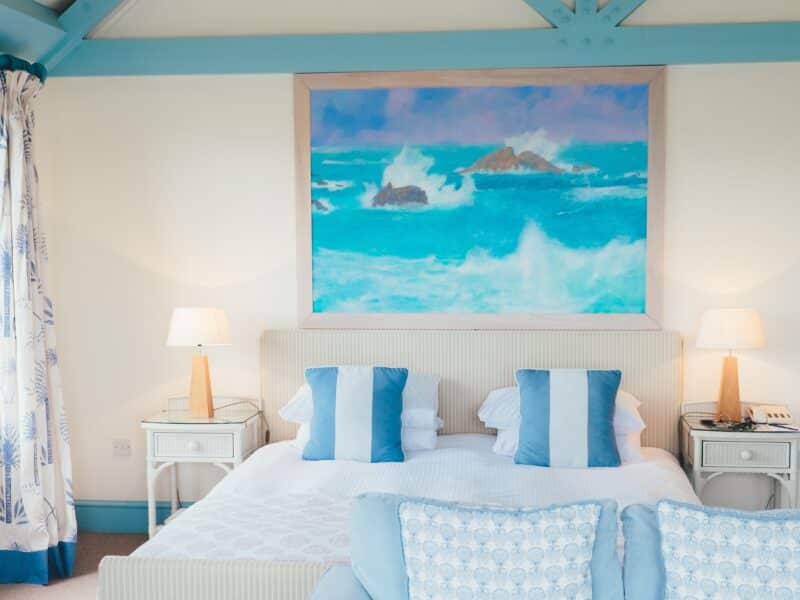 chambre bleu plage