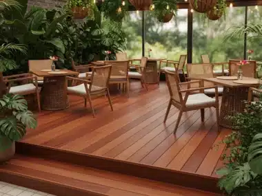 Terrasse en bois exotique